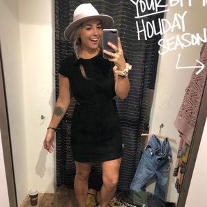 free people open back goat suede dress NWT size 8